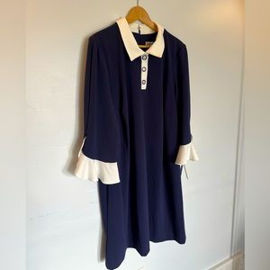 Navy blue 60s inspired dress - Barbie movie look alike! Halloween costume